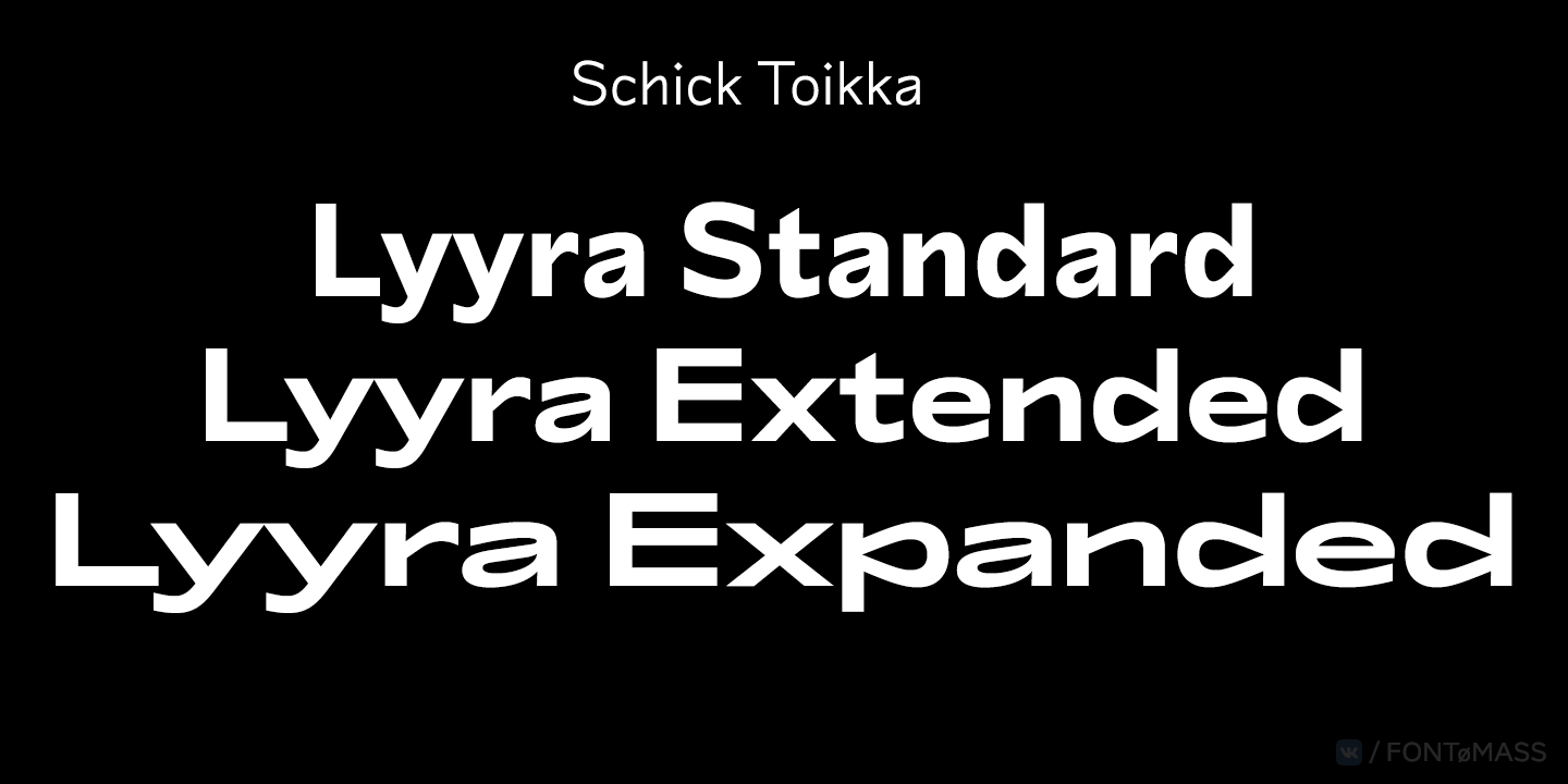 Przykład czcionki Lyyra Expanded Bold